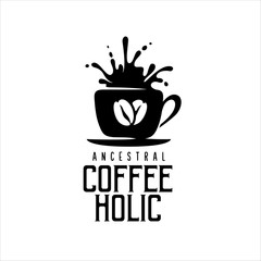 Coffee holic t-shirt design. Vector illustration.