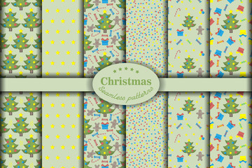 Christmas set of seamless backgrounds 65