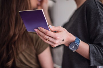 make-up artist in the process of applying make-up