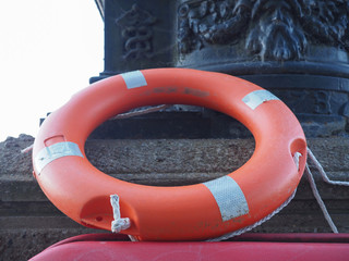 orange life buoy
