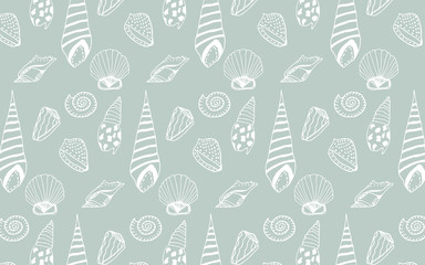 Vector underwater sea cartoon. Various seashells. Great for web page background, wrapping paper, cards,notebook and invitation