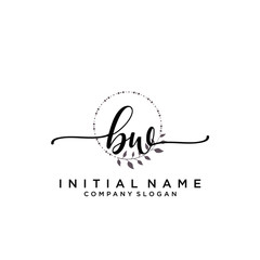 BW Beauty vector initial logo, handwriting logo.