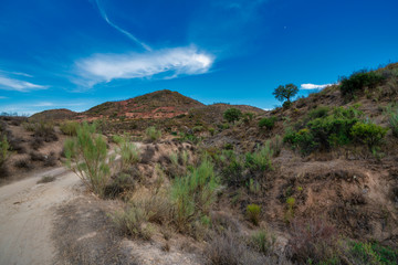 mountainous landscape with clouds near Ugijar (Spain)