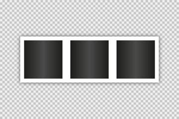 Photo frame in trendy realistic design. Vector mockup isolated. Retro picture for banner design. Vector abstract banner design.