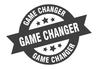 game changer sign. game changer black round ribbon sticker