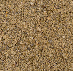 Vue macro d'une texture de sable marron et noir avec gravillons