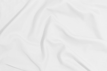 Obraz premium White crumpled blanket texture background. White cloth background