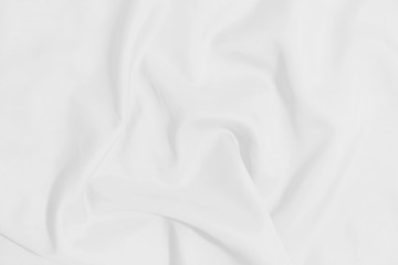 White crumpled blanket texture background. White cloth background