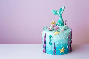 Fotobehang Mermaid birthday cake © Ruth Black