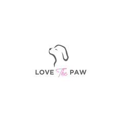 Dog logos for pet stores or veterinarians, with a simple and minimalist, cute modern design