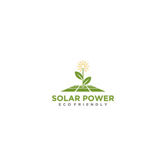 The logo of solar technology, modern technology of modern natural resources, with a clean and professional simple design.