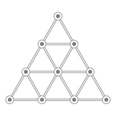 Vector icon with sacred Pythagorean symbol Tetractys