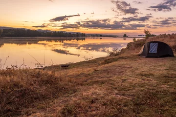Fotobehang Fishing adventures, carp fishing. © ba11istic