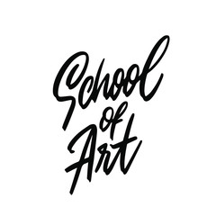 School of Art. Concept of education.Teaching niche school vector design.