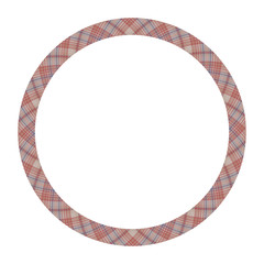 Circle borders and frames vector. Round border pattern geometric vintage frame design. Scottish tartan plaid fabric texture. Template for gift card, collage, scrapbook or photo album and portrait..