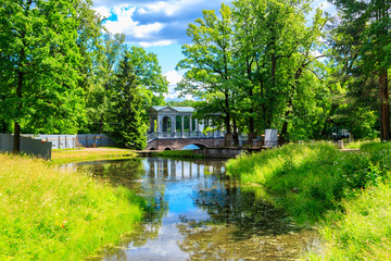 Marble bridge or Siberian Marble Gallery is a decorative pedestrian roofed Palladian bridge...