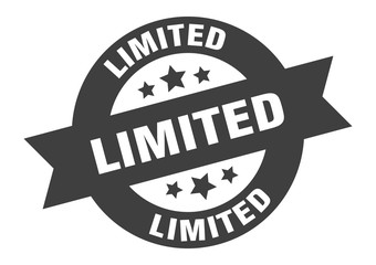 limited sign. limited black round ribbon sticker