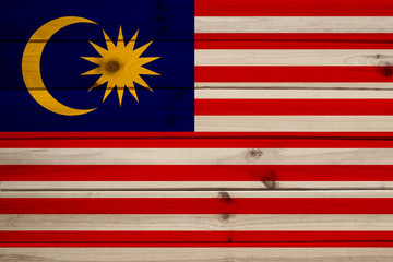 beautiful photo of the national flag of Malaysia, the concept of state power, country life, horizontal, close-up, copy space