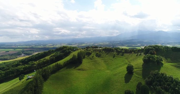 北海道十勝の空撮映像
