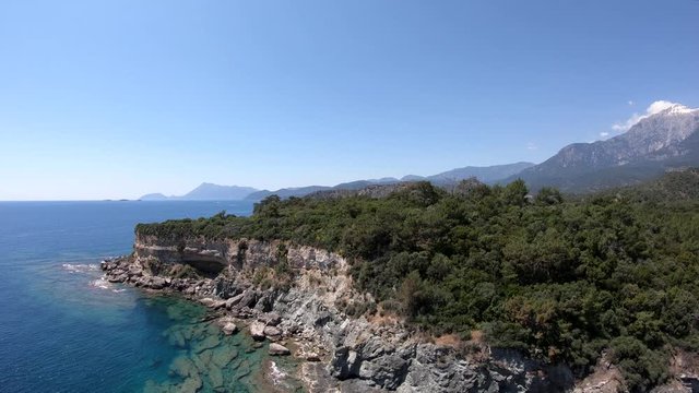 View from the top of the bay in the ancient city of Phaselis