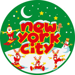 New York City Season's Greetings postcard