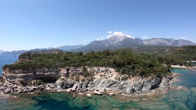 View from the top of the bay in the ancient city of Phaselis