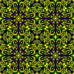 Seamless endless repeating multicolored bright ornament of different colors