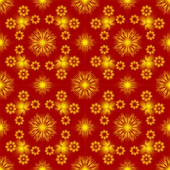 Seamless endless repeating multicolored bright ornament of different colors