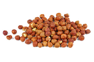 Pile of hazelnut kernels