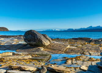 Coast of the Norwegian Sea.Tromso,Oldervik.