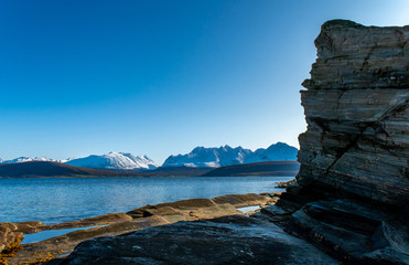 Coast of the Norwegian Sea.Tromso,Oldervik.