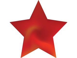 Chromatic background in the form of pentagram.