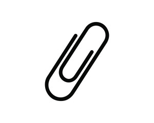 Paper clip vector illustration icon.