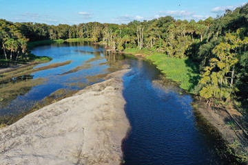 Aerial view of Fisheating Creek, Florida.