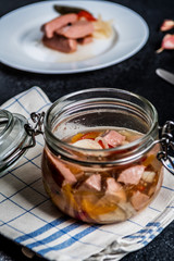 Czech pickled sausages