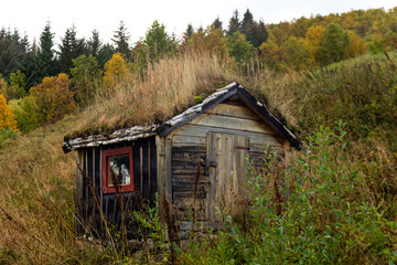 old houses in Norway. Tromso.