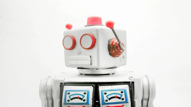 yes and no and wobble retro robot 