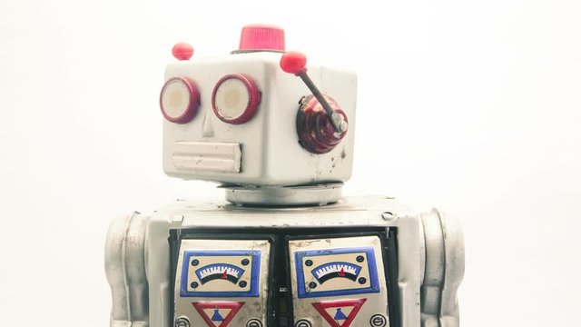 Big retro robot is searching for you !