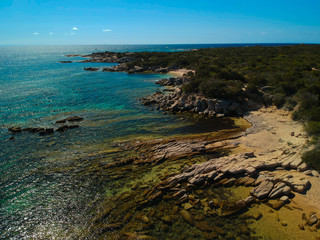 Corsica Figari Testa creek from the sky