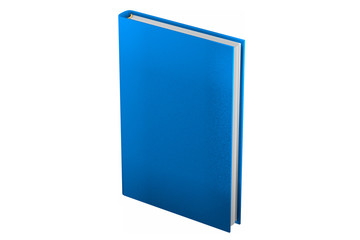 3d illustration of object - high detail blue book closed, symbol of the day of knowledge isolated on white