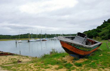 Fototapeta premium The Ex Guardian Angel at Rye Harbour, East Sussex