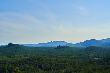 Obraz premium Mountains, nature in summer in the forest - Burabay, Northern Kazakhstan
