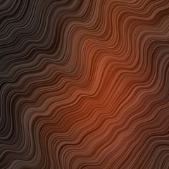 Dark Orange vector background with lines.
