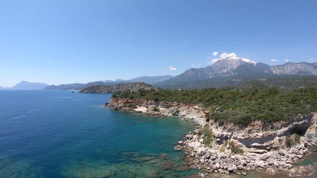 View from the top of the bay in the ancient city of Phaselis