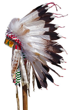 Indian hat with feathers