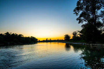 Landscape in the summer near the river
