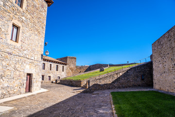 Fototapeta na wymiar Jaca, Huesca / Spain »; September 29, 2019: Interior of the citadel of Jaca on a sunny morning