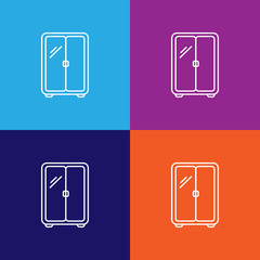 wardrobe icon. Element of furniture for mobile concept and web apps. Thin line icon for website design and development, app development
