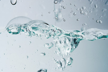 water drop splash on water surface.