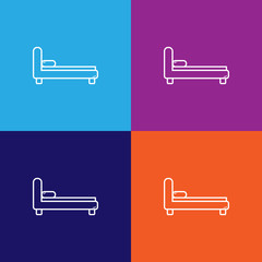 bed icon. Element of furniture for mobile concept and web apps. Thin line icon for website design and development, app development